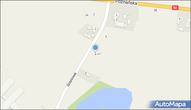 Sękowo, Sosnowa, 7, mapa Sękowo