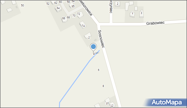 Sieborowice, Sosnowiec, 4, mapa Sieborowice