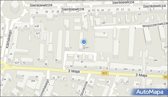 Siedlce, Solskiego Ludwika, 6, mapa Siedlce