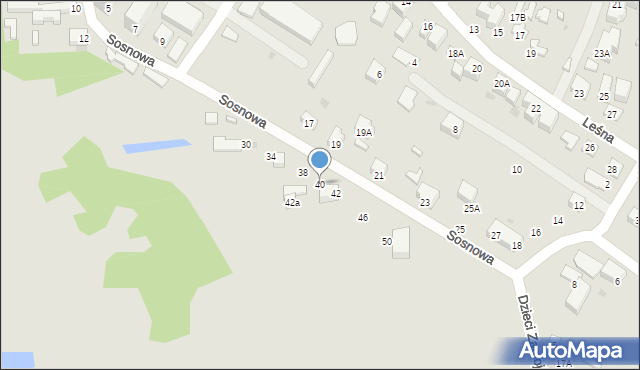 Siedlce, Sosnowa, 40, mapa Siedlce