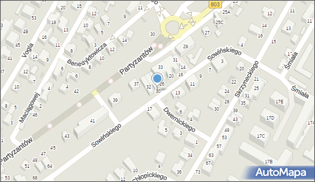 Siedlce, Sowińskiego Józefa, gen., 30, mapa Siedlce