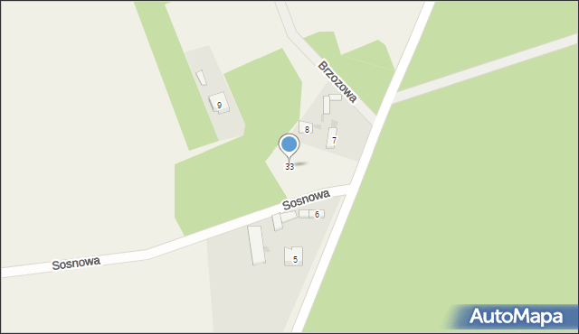 Siedlec, Sosnowa, 33, mapa Siedlec
