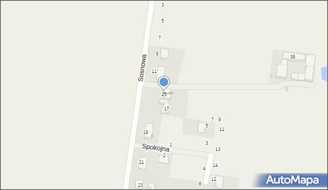 Siedlec, Sosnowa, 15, mapa Siedlec