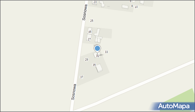 Siedlec, Sosnowa, 31, mapa Siedlec