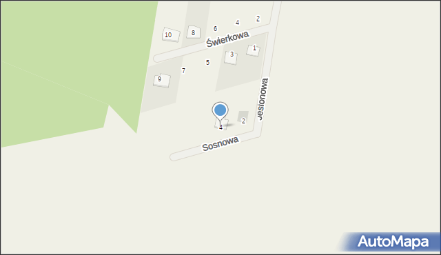 Siedlec, Sosnowa, 4, mapa Siedlec