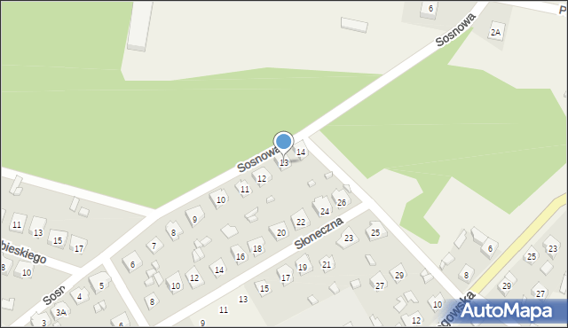 Siedlisko, Sosnowa, 13, mapa Siedlisko