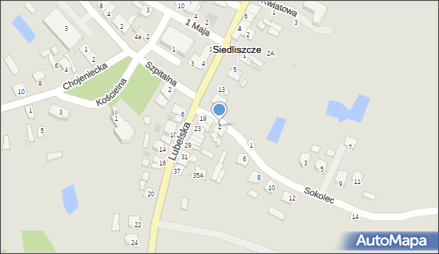 Siedliszcze, Sokolec, 2, mapa Siedliszcze