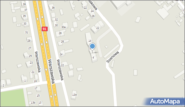 Siewierz, Sosnowa, 6, mapa Siewierz