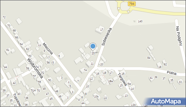 Skała, Sobiesęcka, 13, mapa Skała
