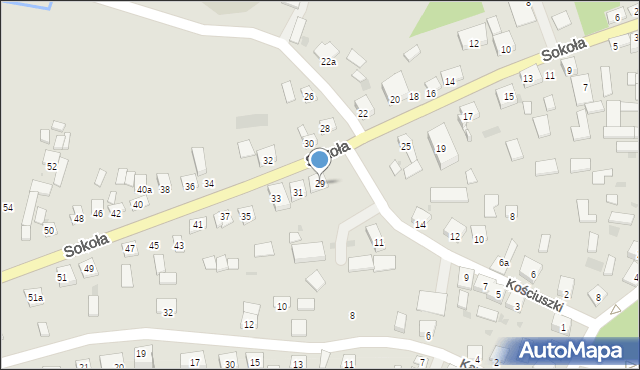 Skalbmierz, Sokoła, ppor., 29, mapa Skalbmierz