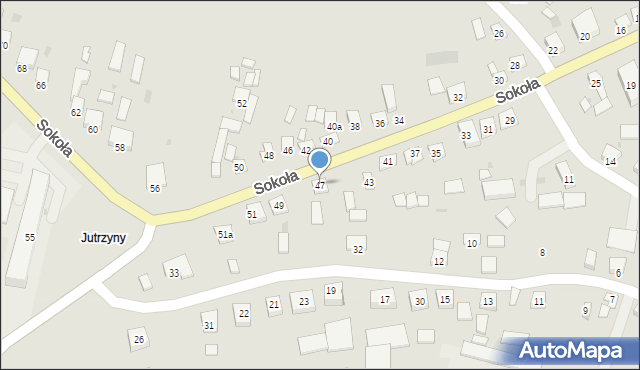 Skalbmierz, Sokoła, ppor., 47, mapa Skalbmierz