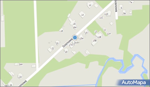 Skarżysko-Kamienna, Sosnowa, 17, mapa Skarżysko-Kamienna