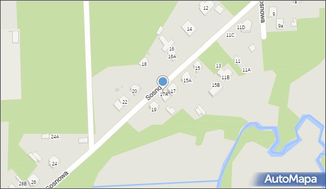 Skarżysko-Kamienna, Sosnowa, 17A, mapa Skarżysko-Kamienna