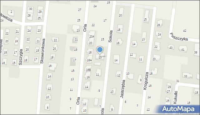 Skierdy, Sokola, 13, mapa Skierdy