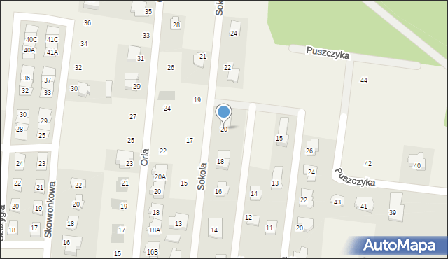 Skierdy, Sokola, 20, mapa Skierdy