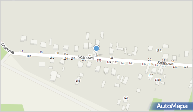 Skierniewice, Sosnowa, 32, mapa Skierniewic