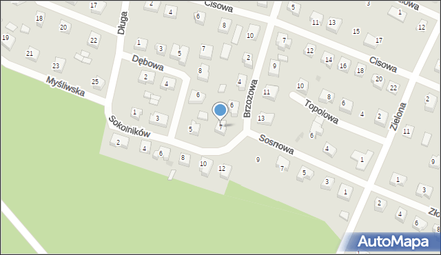 Skórcz, Sokolników, 7, mapa Skórcz