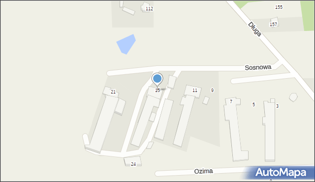 Skrzeszewo, Sosnowa, 15, mapa Skrzeszewo