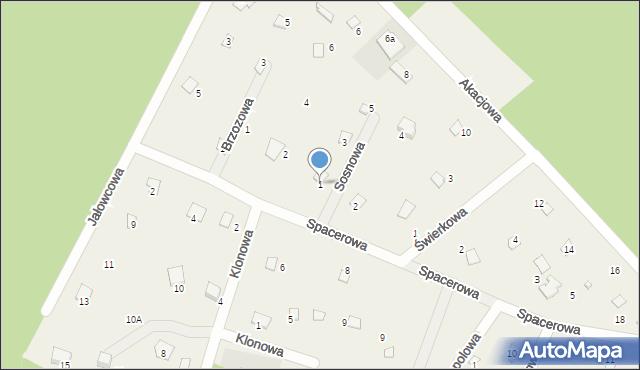 Skubianka, Sosnowa, 1, mapa Skubianka