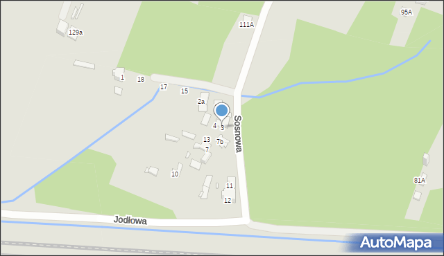 Sławków, Sosnowa, 3, mapa Sławków