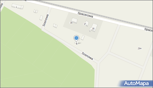 Śliwin, Sosnowa, 6, mapa Śliwin