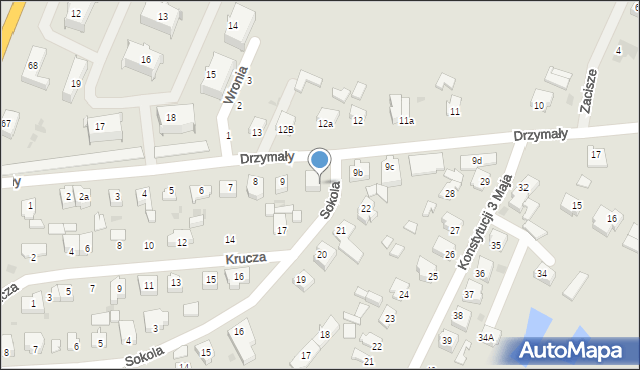 Słubice, Sokola, 1, mapa Słubice