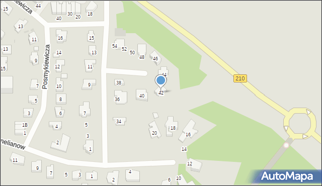 Słupsk, Sojki Stanisława, 42, mapa Słupska