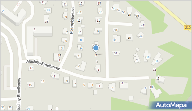 Słupsk, Sojki Stanisława, 5, mapa Słupska