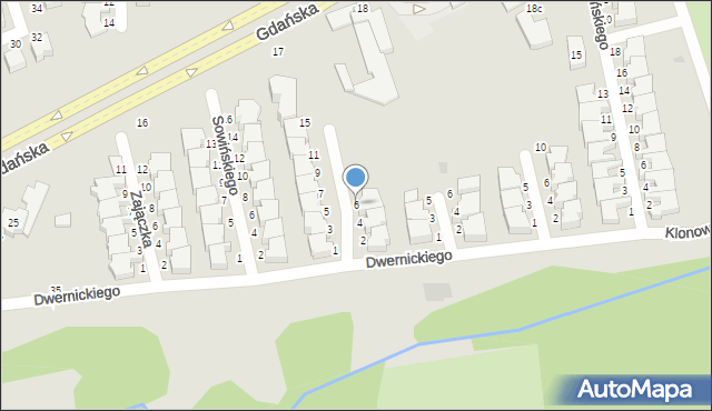 Słupsk, Sokolnickiego Michała, gen., 6, mapa Słupska