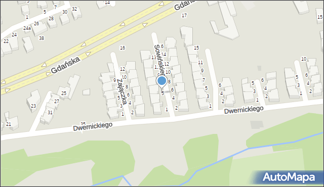 Słupsk, Sowińskiego Józefa, gen., 5, mapa Słupska