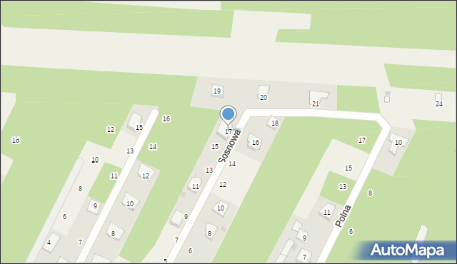 Smardzewice, Sosnowa, 17, mapa Smardzewice