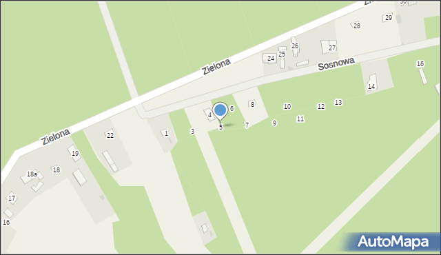 Śmiertny Dąb, Sosnowa, 5, mapa Śmiertny Dąb