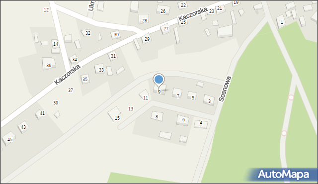 Śmiłowo, Sosnowa, 9, mapa Śmiłowo