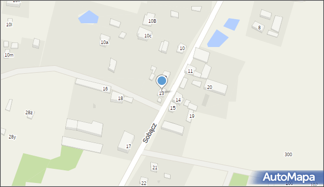 Sobącz, Sobącz, 13, mapa Sobącz