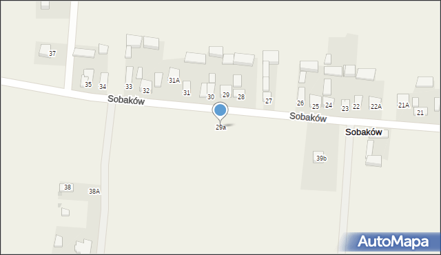 Sobaków, Sobaków, 29a, mapa Sobaków