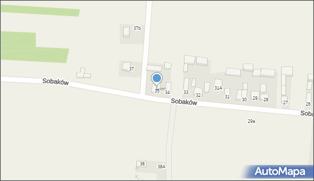 Sobaków, Sobaków, 35, mapa Sobaków