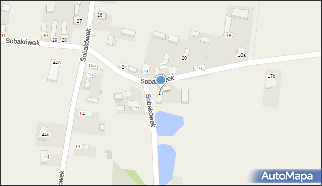Sobakówek, Sobakówek, 17, mapa Sobakówek
