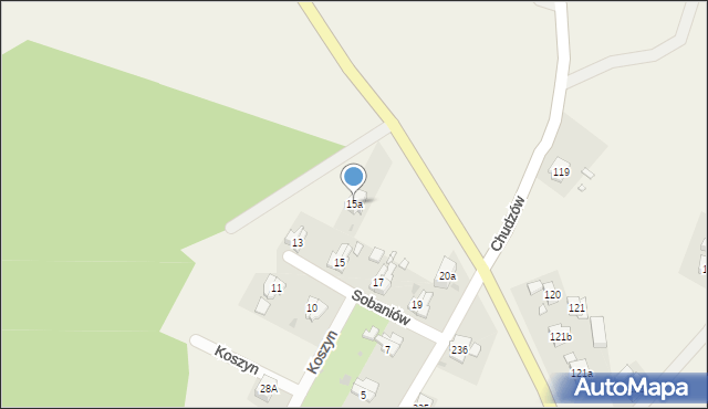 Sobaniów, Sobaniów, 15a, mapa Sobaniów