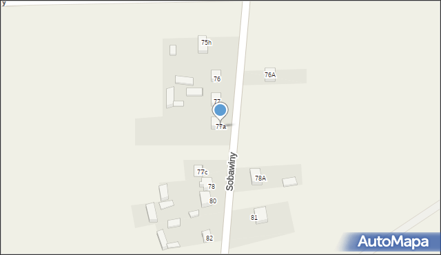 Sobawiny, Sobawiny, 77a, mapa Sobawiny