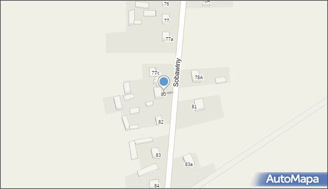 Sobawiny, Sobawiny, 80, mapa Sobawiny