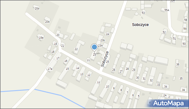Sobczyce, Sobczyce, 23, mapa Sobczyce