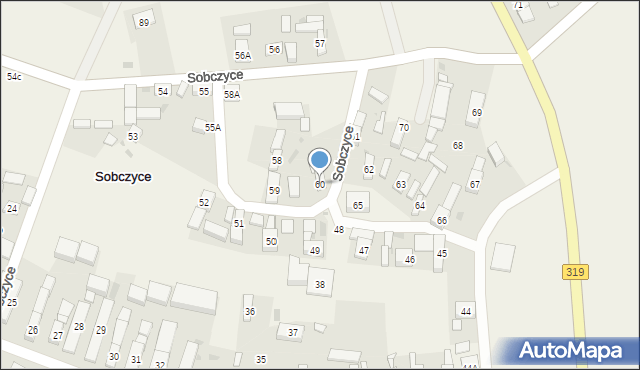 Sobczyce, Sobczyce, 60, mapa Sobczyce