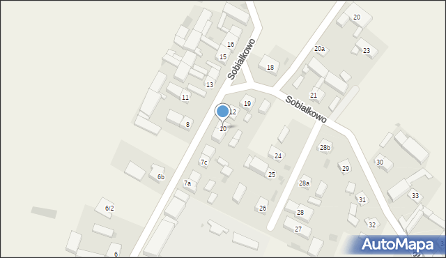 Sobiałkowo, Sobiałkowo, 10, mapa Sobiałkowo