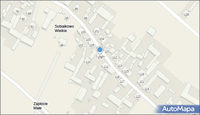 Sobiałkowo, Sobiałkowo, 108, mapa Sobiałkowo