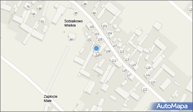 Sobiałkowo, Sobiałkowo, 110, mapa Sobiałkowo