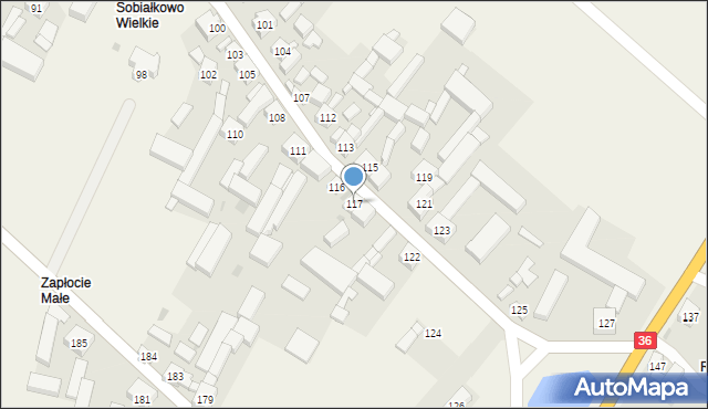 Sobiałkowo, Sobiałkowo, 117, mapa Sobiałkowo
