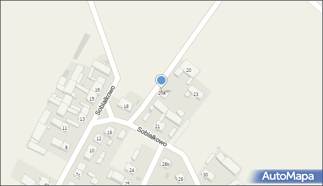 Sobiałkowo, Sobiałkowo, 20a, mapa Sobiałkowo