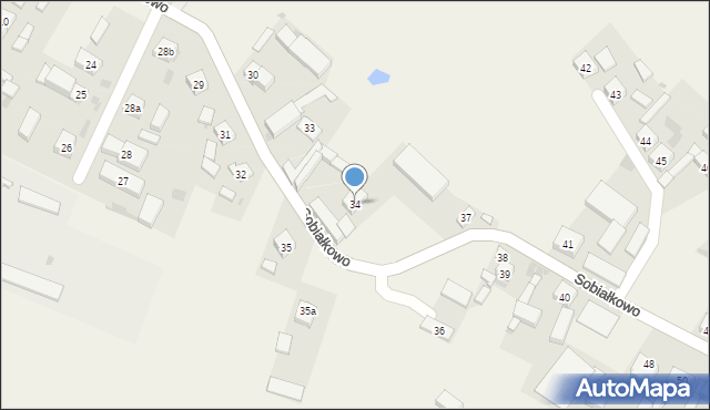Sobiałkowo, Sobiałkowo, 34, mapa Sobiałkowo