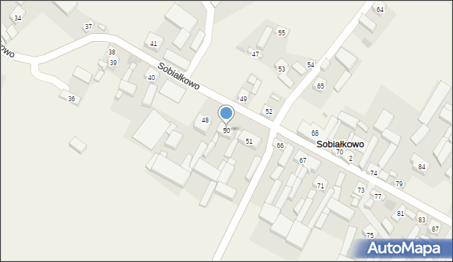 Sobiałkowo, Sobiałkowo, 50, mapa Sobiałkowo