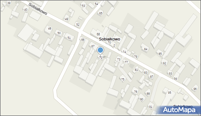 Sobiałkowo, Sobiałkowo, 71, mapa Sobiałkowo